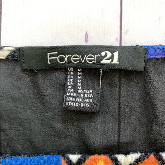 🌹 FOREVER 21 (M) Ethic Print High&Low Top - Picture 6 of 6